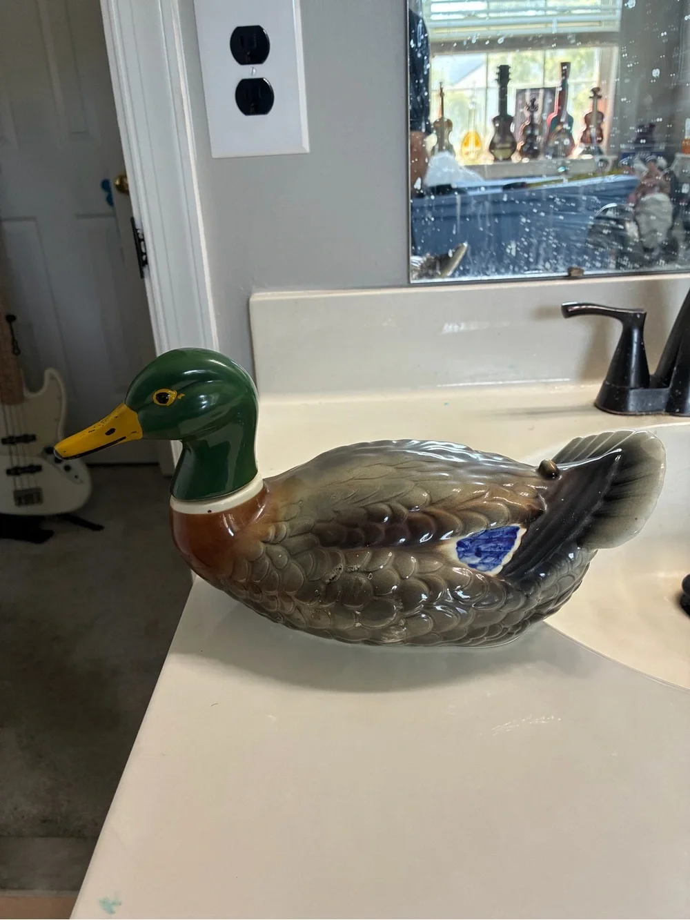 Vintage 1969 Ballantine's Scotch Whisky Mallard Duck Decanter.